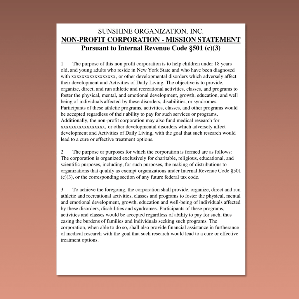 New York Non Profit Corporations