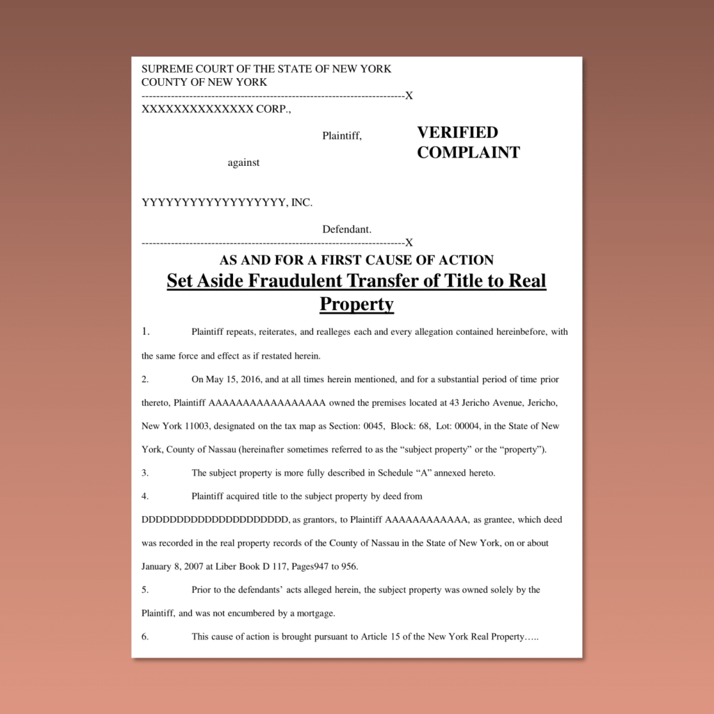 NY Real Estate Litigation Lawyer